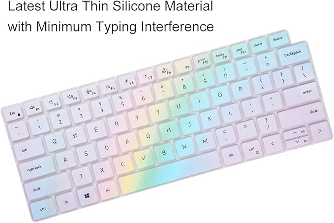 CaseBuy Keyboard Cover for Dell Latitude 5420 5430 5440 5450 3450 3440 14, Latitude 7440 7450 7430 7420 7410 14, Latitude 7520 15.6, Latitude 9510 9520 9420 9430 Keyboard Protector, Colorful