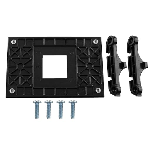 AM4 mounting Bracket 2Sets CPU Cooler Fan Heatsink Motherboard Retention Mounting Bracket for AM4 B350 X370 A320 X470 Black