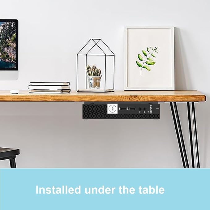JINGCHENGMEI Wall Mount for Mini PC, Compatible with Dell OptiPlex Micro Form Factor Case, VESA and Under Desk Available, Fits MFF 7080, 7060, 7010, 5060, 3040, 3046, 3050, 3060, 3090 and More(HDM)