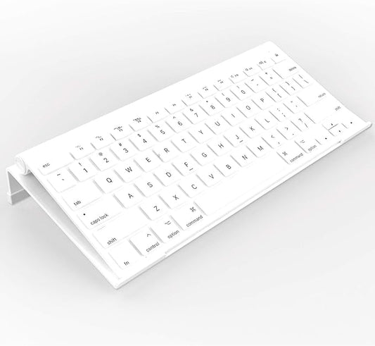KOTEMON Mini Computer Keyboard Stand - 11.8'' x 5.1'' - Acrylic Keyboard Holder for 78 Keys, Universal Compact, with White Silicone Strip