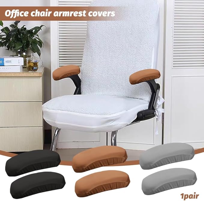 Kakalote Office Chair Armrest Covers, 1pair Stretchable Stretch Computer Chair Slipcover Desk Chairs Arm Cover for Office, Desk, Gaming Chairs (Grey)
