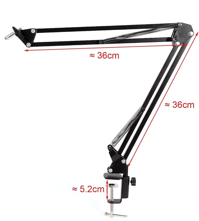 AceTaken Desk Clamp Mount Suspension Boom Scissor Arm Tripod Stand Holder Compatible with Logitech C920 C925e C922 C930 StreamCam C615; Brio 4K,MX brio 4K, Brio 500 webcams