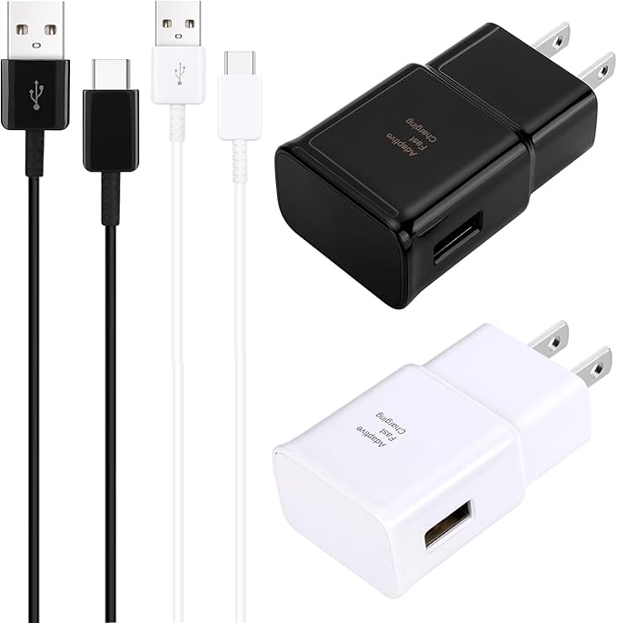 Type C Fast Charging USB Wall Charger Adapter & USB C Android Phone Charger Cable Cord 10ft for Samsung Galaxy S26/S25/S8/S9/S10/S20/S21/S21/S22/S22+/S22 Ultra/S23/S23Ultra/Note 8/9/10/20