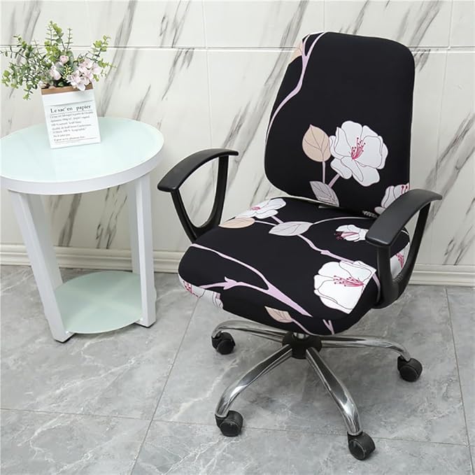 Melaluxe Computer Office Chair Cover - Protective & Stretchable Universal Chair Covers Stretch Rotating Chair Slipcover