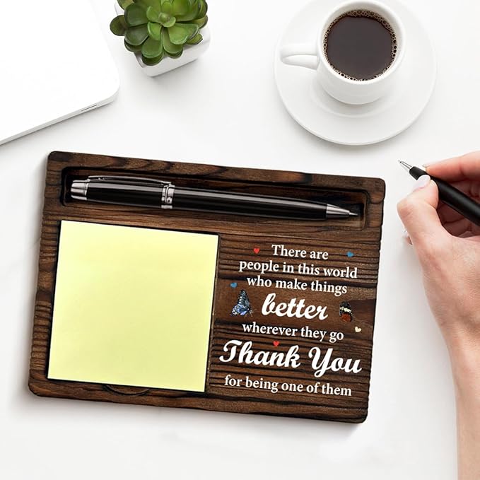 Thank You Appreciation Gifts for Women Coworkers Nurses Teacher Friends, Grateful Gifts There are People in This World Who Make Things Sticky Note Holder for Office Desk Decor