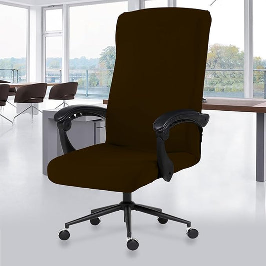 Stretch Computer Office Chair Cover with Durable Zipper - Universal Washable Removable Spandex Rotating Boss Chair Slipcovers for Dogs, Cats, Pets - Anti-dust Soft Desk Chair Seat Protector