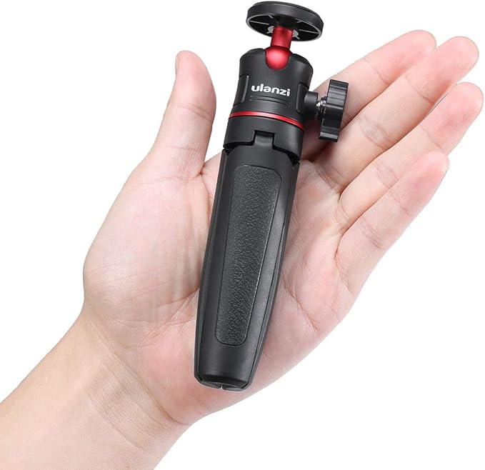 MT-08 Black Mini Tripod for Camera, 1/4" Screw Universal Tripod Compatible with DJI OSMO Pocket 3/Pocket 4/Insta 360x5/OSMO 360/Xtra/Sony/Canon,Extendable Handheld Vlogging Video Filming Table Stand