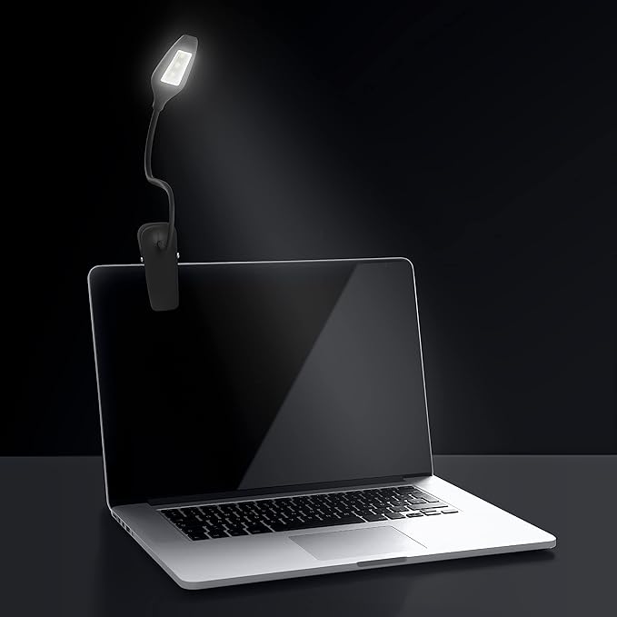 Energizer Rechargeable LED Book Light, Clip On Reading Light with Adjustable Light Modes, USB Charging Cable Included, Pack of 1, Black