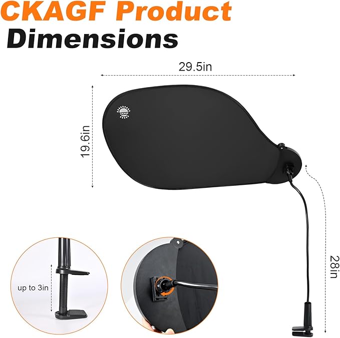 Large Adjustable Office Cubicle and Desk Shade – Flexible Desk Light Blocker for Privacy, Glare Reduction, and Comfort – Essential Office Accessories