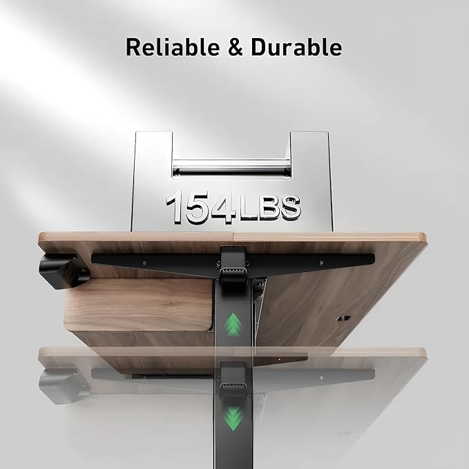 HUANUO Standing Desk Adjustable Height, 48" x 24" Electric Stand Up Desk for Home Office with Large Keyboard Tray(26.7"), 4 Memory Height Setting, Computer Workstation, Walnut