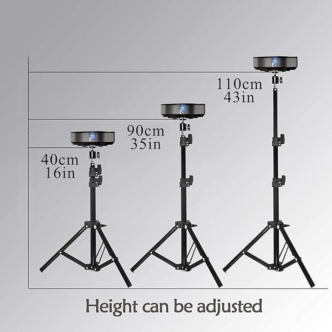 Projector Floor Stand, Portable Tripod Mount - Folding Stand for Projector, Camera, Webcam (18" to 40") - Supports Up to 3lbs (1.5kgs)