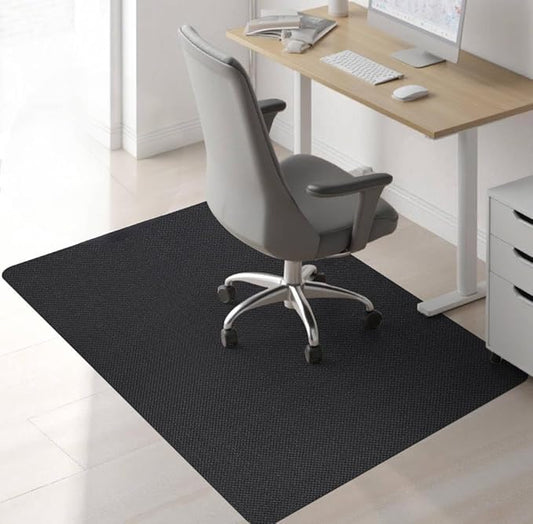 Sycoodeal Chair Mat, 48" x 60" Office Chair Mat for Hardwood and Tile Floor, Heavy Duty Floor Protector for Rolling Chairs, Non-Slip,Computer Mat for Home Office(Black)