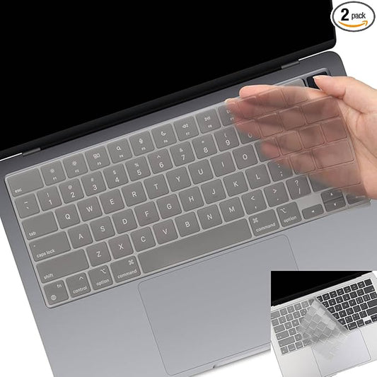 2 Pack Keyboard Cover for 2026 MacBook Neo 13" (Touch ID) & MacBook Pro 14"/16" M5-M1 Pro/Max, M5-M2 & MacBook Air 13"/15" M5-M1, Keyboard Protective Skin US Layout-TPU