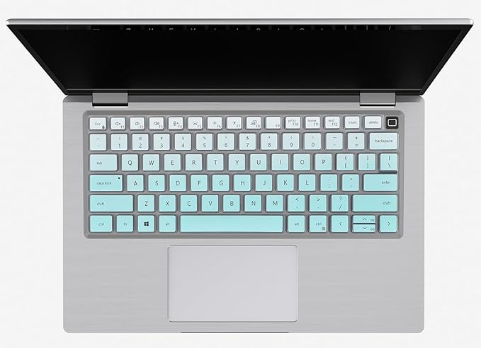 CaseBuy Keyboard Cover for Dell Latitude 7420 7430 7440 7450 14, Latitude 3450 3440 5450 5440 5430 5431 5420 9420 9430, Latitude 9510 9520 7520 15.6 & 7650 7640 16" Laptop Skin-Ombre Mint