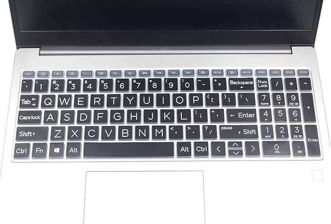 Keyboard Skin Compatible for 15.6" HP Laptop 15-fc 15-fd 15t-fd 15z-fc, HP Pavilion 15 15-eg/eh/er 15t-eg200/eg300 15z-eh300, HP Pavilion 17z 17z-cp000 17z-ca200 17-cn 17-cp (Big Letters Black)