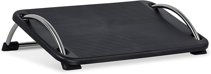 Mount-It! Tilting Footrest Under Desk | Ergonomic Office Foot Rest Adjustable | Computer Desk Foot Support | Large Platform Elevated Office Footrest with Non Slip Platform