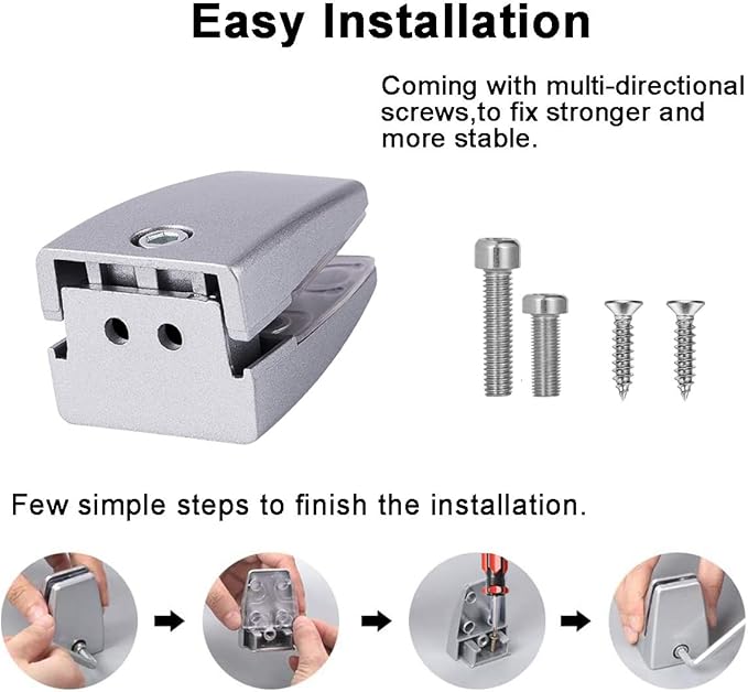 20 PCS Office Desk Partition Support Bracket,Desk Divider Clamp Brackets Shelf Clip Clamp Holder Screen Clip Holders,Desk Privacy Screen Clips Clamps Sneeze Guard Bracket Support 0-1/2" Panel