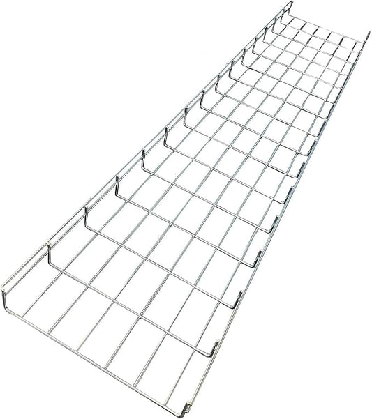 Kable Kontrol Cable Tray - 5 Feet Long x 18" W x 4” H - 28 Pcs Bulk Pack - Wire Mesh Tray Cable Management Rack Cords Organizer Cable Basket, Zinc Plated Steel NEC Approved for Network, Fiber Optic