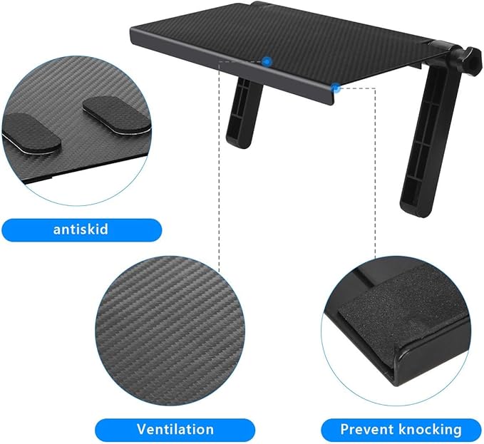 AHIER 13 Inch Cable Box Shelf for Wall Mounted TV, TV Top Shelf Mount on Desktop Computer Monitor to Hold Cable Boxes, Media Boxes, Game Console Black