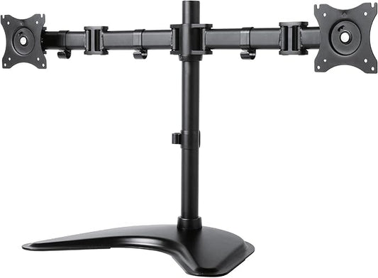 Kantek Dual Monitor Articulating Desktop Stand, for 13" to 27" Monitors, 32" X 13" X 17.5", Black, Supports 18 Lb