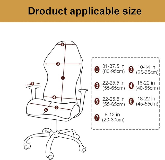 Gaming Chair Cover Office Chair Cover Game Chair Cover Stretchable with Armrest Covers Computer Chair Seat Covers Gaming Chair Cover Slipcovers,Lightblue b
