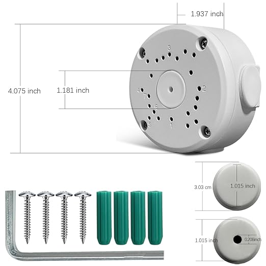 Metal Aluminum Waterproof Junction Box Mount Bracket, Universal for Bullet Security Camera Waterproof Hide Cable Junction Boxs Compatible Video Surveillance Cameras