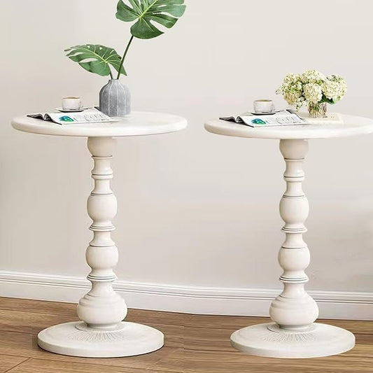 2 Set Pedestal Tables White TV Tray Table, Sofa Table, Small Side Table for The Sofa in The Living Room and Bedroom, Bed, Chair, Mini Coffee Table, Headboard Table, 20.47 (H) *13.78 (W)