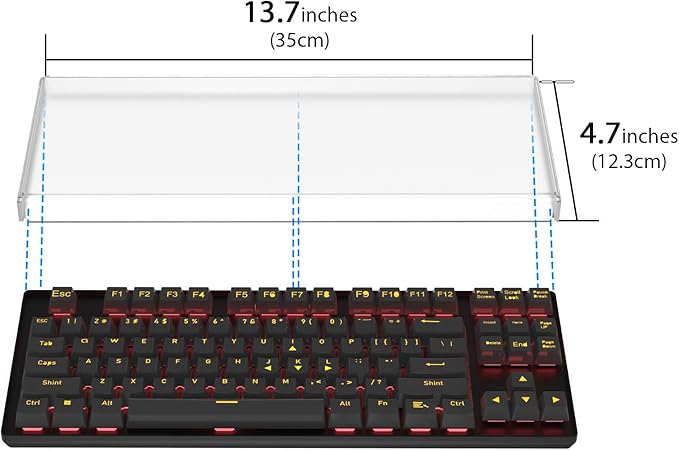 Geekria Tenkeyless TKL Keyboard Dust Cover, Frosted Acrylic Keypads Cover for 80% Compact 87 Key Computer Mechanical Gaming Wireless Portable Keyboard, Compatible with Logitech G715, G713