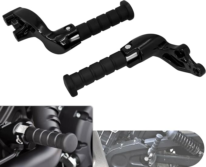 Motorcycle Rear Passenger Foot Pegs Footrest Mount Bracket Fit for Indian Scout 2015-2025 Scout Sixty 2016-2025 Bobber 2018-2025 (Gloss Black)