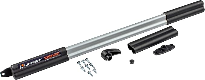 Lippert Screen Assist RV Screen Door Push Bar with Full-Width Push Handle, Durable Construction, Easy Installation - 2021000090