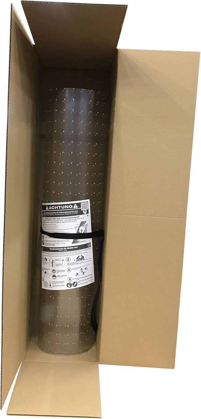 Floortex Polycarbonate Chair Mat 47" x 35" for Low/Medium Pile Carpets, Clear