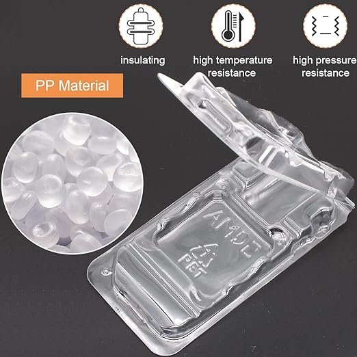 CPU Case Tray for AMD, Clamshell Plastic Protective Box Holder for 938 939 940 AM4 AM3 AM2 FM1 FM2 APU FX, Thicken Plastic Shell, with 10pcs Antistatic Bag + Label + Bubble Wrap, 10 Pcs