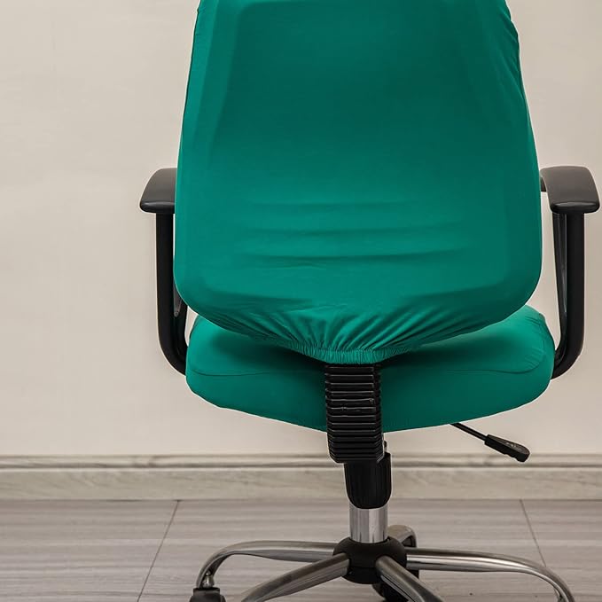 Melaluxe Computer Office Chair Covers, Protective & Stretchable Universal Chair Cover, Stretch Rotating Chair Slipcover (Forest Green)