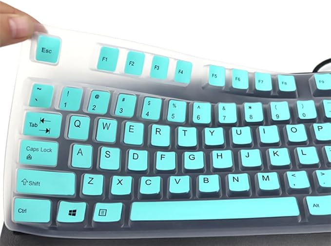 Keyboard Skin Compatible with Lenovo Preferred Pro & Preferred Pro II Wired Keyboard 4X30M86879 4Y9400 73p5220 41A5289 54Y9400, sk-8813/8825/8820/1619/8827/8817, ku-0225, KB-1021/1468, ekb-425a (Mint)