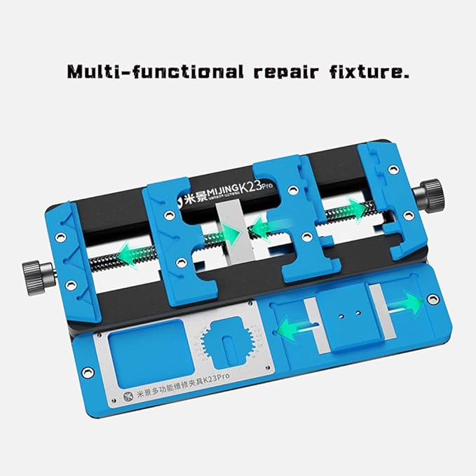 Multifunctional PCB Fixing Holder IC Chip Maintenance Fixture Professional Circuit Board Repair Dual Axis High-Temperature Resistant Positioning Table for Phone Repair