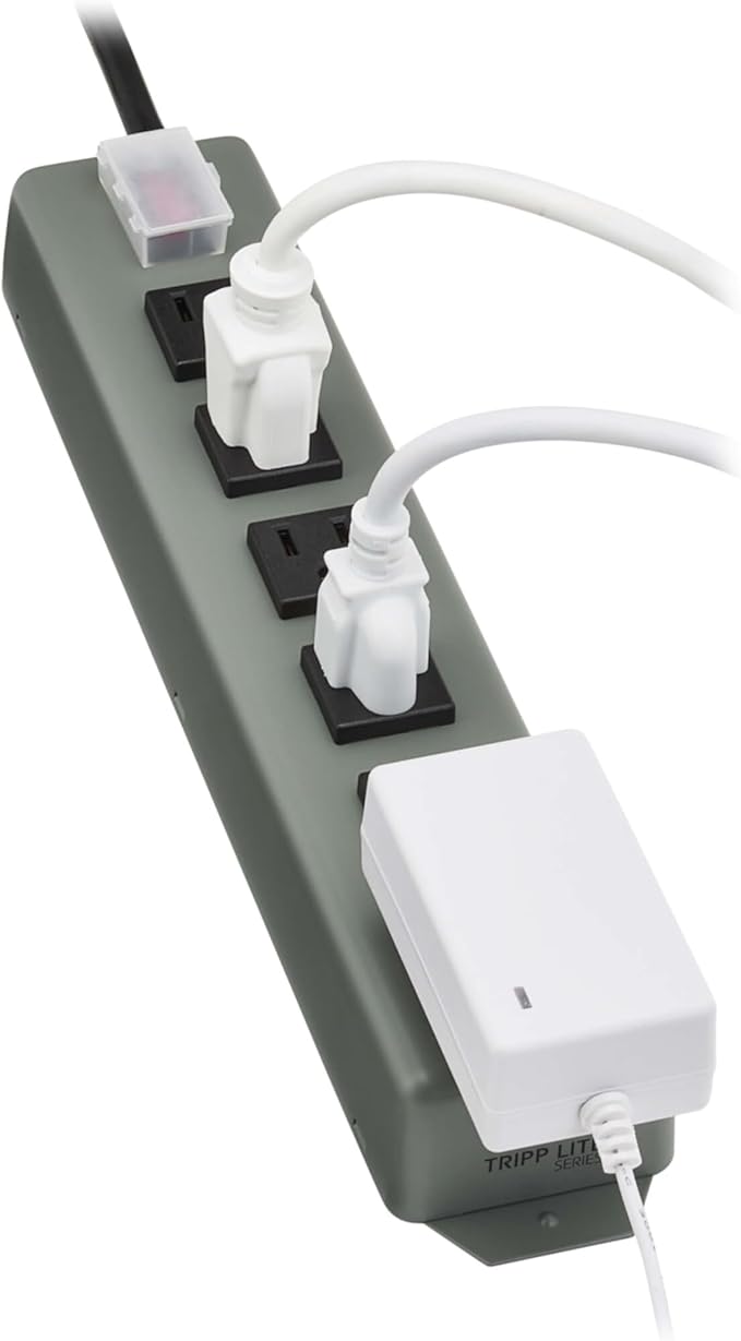 Eaton Tripp Lite Series 6-Outlet Heavy Duty Power Strip, Metal, Mountable (Wall Mount & Under Desk), 6ft Extension Cord, On/Off Switch Cover, Industrial Garage Shop Work Bench Applications (6SP)