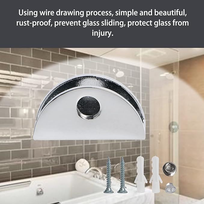 Aopin Glass Shelf Bracket Glass Clamp Holder Glass Shelf Holders Support Glass Clamp Bracket Shelf Clip Clamp, Suitable for 10~12MM / 0.39~0.47 Thick Glass Screen Clip Holder 10 PCS