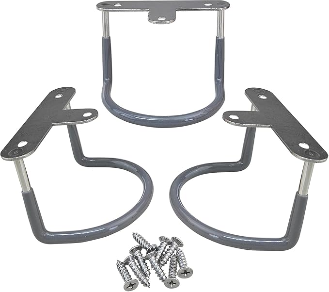 TidyFriend Rubberized Under Desk Laptop Mount - 9 Racks in 3 Sets, Laptop Under Desk Mount, Organizer Rack with Screws