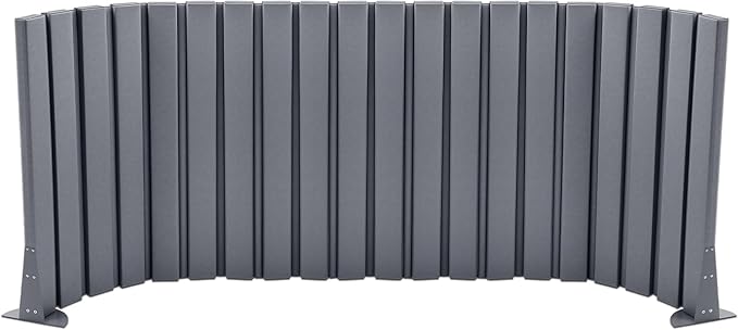 AmazingSpark 1 Pcs 48" X 10' Soundproof Room Divider Panel, Foldable Acoustic Partition Wall with Stand and Straps, Freestanding Privacy Screen for Office Study Bedroom Studio Library(Grey)