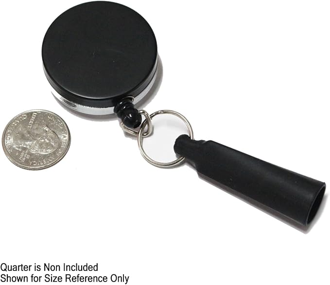 Heavy Duty Retractable Pull Pen Holder - Ideal for Markers & Carpenter Pencils - Thick Nylon Cable, Self Retracting Reel & Tight Metal Belt Clip Retractable Carpenter Pencil Holder by Reel-N-Rite