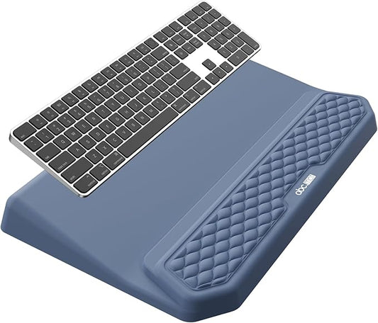 2-in-1 Ergonomic Keyboard Stand with Wrist Rest, Comfy Keyboard Riser Holder with Massage Design, Blue