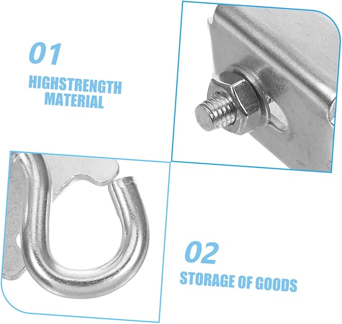 UKCOCO 6pcs Heavy Duty Beam Hanger Clamp for Industrial Wire Shelving Durable Metal Clamps for Versatile Storage Easy Setup and Removal Optimized for Warehouse Use