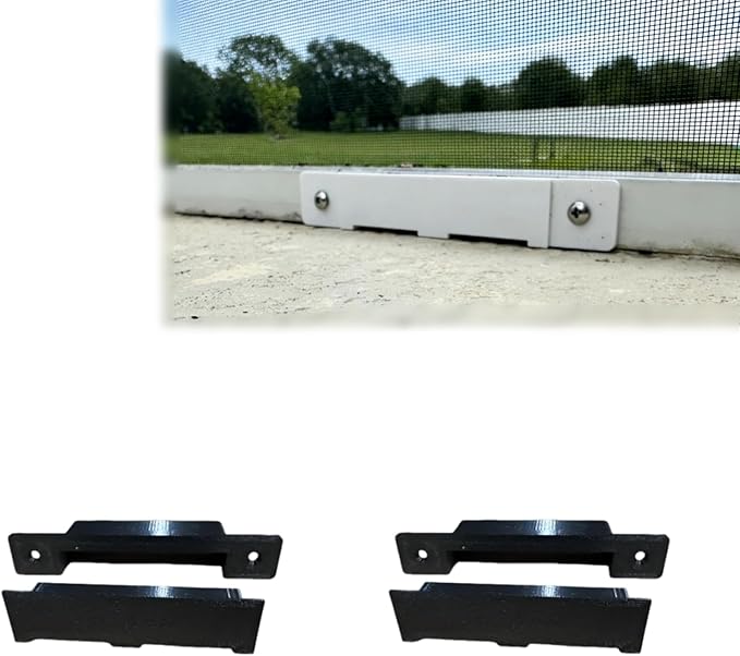 Screen Room Drain Kit for Aluminum Enclosures, Porch Water Drainage System, Fit Bottom Bar of Screen Panels, Prevents Pooling Water on Patio Sunroom (Black)