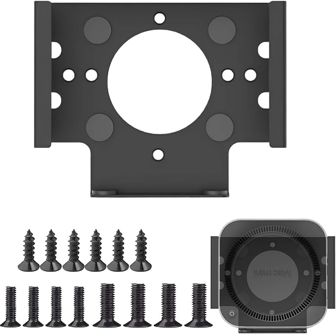 Mount for Mac mini, FRIVASTIC Under Desk Mini Pc Mount, Computer Holder, Under Desk or Behind The Monitor, Heavy-Duty Steel Bracket, Anti-Scratch Padding, Space-Saving Design