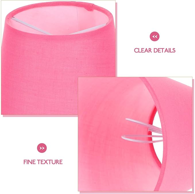 LALAFINA Clip-on Table Lamp Shade 5.51X5.51X5.11In Wear-Resistant Fabric Lamp Cover for Desk Lamps Soft Cozy Warm Light Shade for Bedroom Living Room