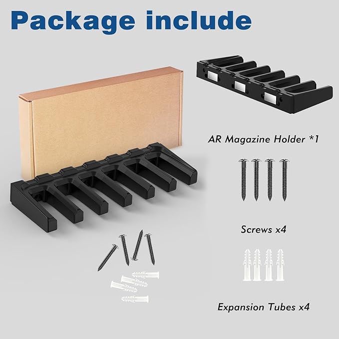 Aoanoko PMAG Rack Wall Mount,Mag Holder|AR Magazine Hodler|Wall Mount Display Mag Storage,Home Magazine Storage Rack,Mag Rack for Gun Safe,Locker,Cabinet,Wall