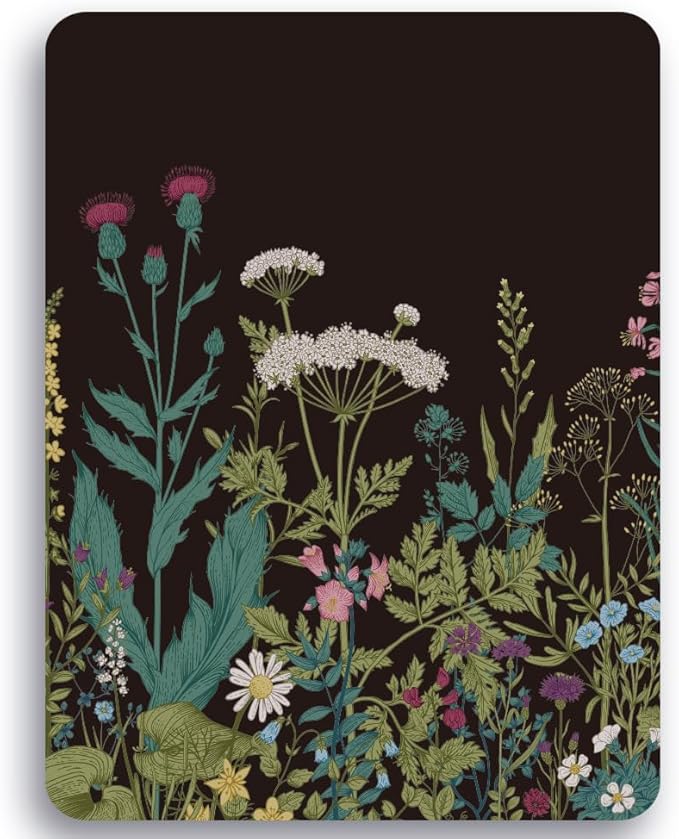 Audimi Small Mouse Pad 6 x 8 Inch, Mini Mouse Pad Thick for Laptop Wireless Mouse Home Office Travel, Portable, Washable (Weeds)
