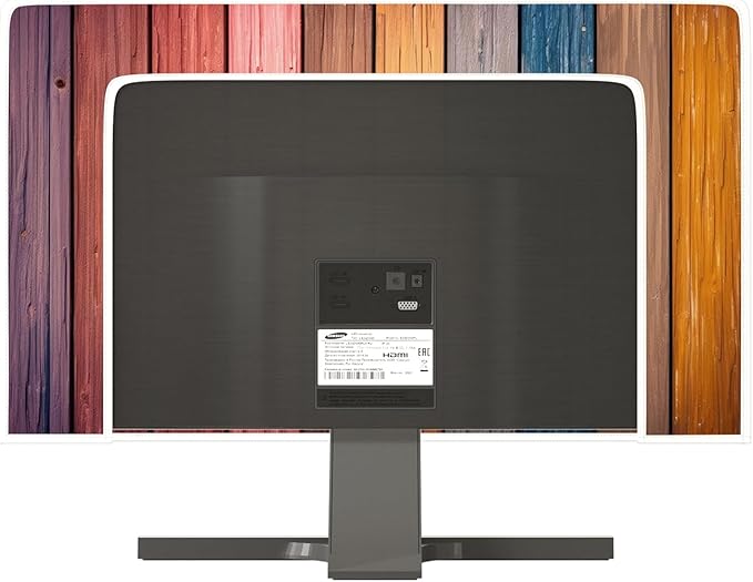 Waterproof Television Covers 50, 51, 52 Inch Anti-Static Dust-Proof TV Display Protectors Protective Sleeve Compatible with Screen TV Desktop TVs,Colorful Wooden Board Design