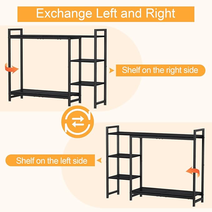 Snughome Desk Shelf, 38.6" Adjustable Desktop Organizer Shelf, Desk Hutch for Computer Monitor Stands, 4 Tier Desktop Display Rack, Wood Desktop Bookshelf Storage Rack for Home Office Dorm, Black