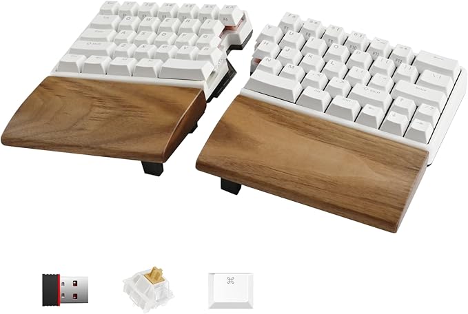 Lite: Split Wireless Mechanical Keyboard (Tactile-NEW, RGB+Foam+Palm Rest)